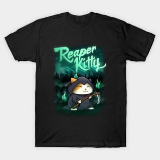 Halloween Grim Reaper Kitty T-Shirt